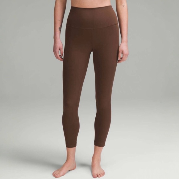 Lululemon Align Ribbed High-Rise Pant 25"•Java🤎 - Picture 2 of 11